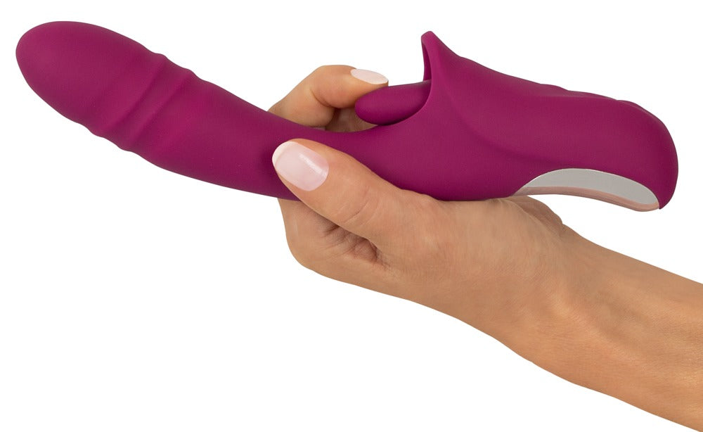 Javida Licking & Thrusting Vibra - Vibrador Dual con Lengua Vibradora y Función de Empuje