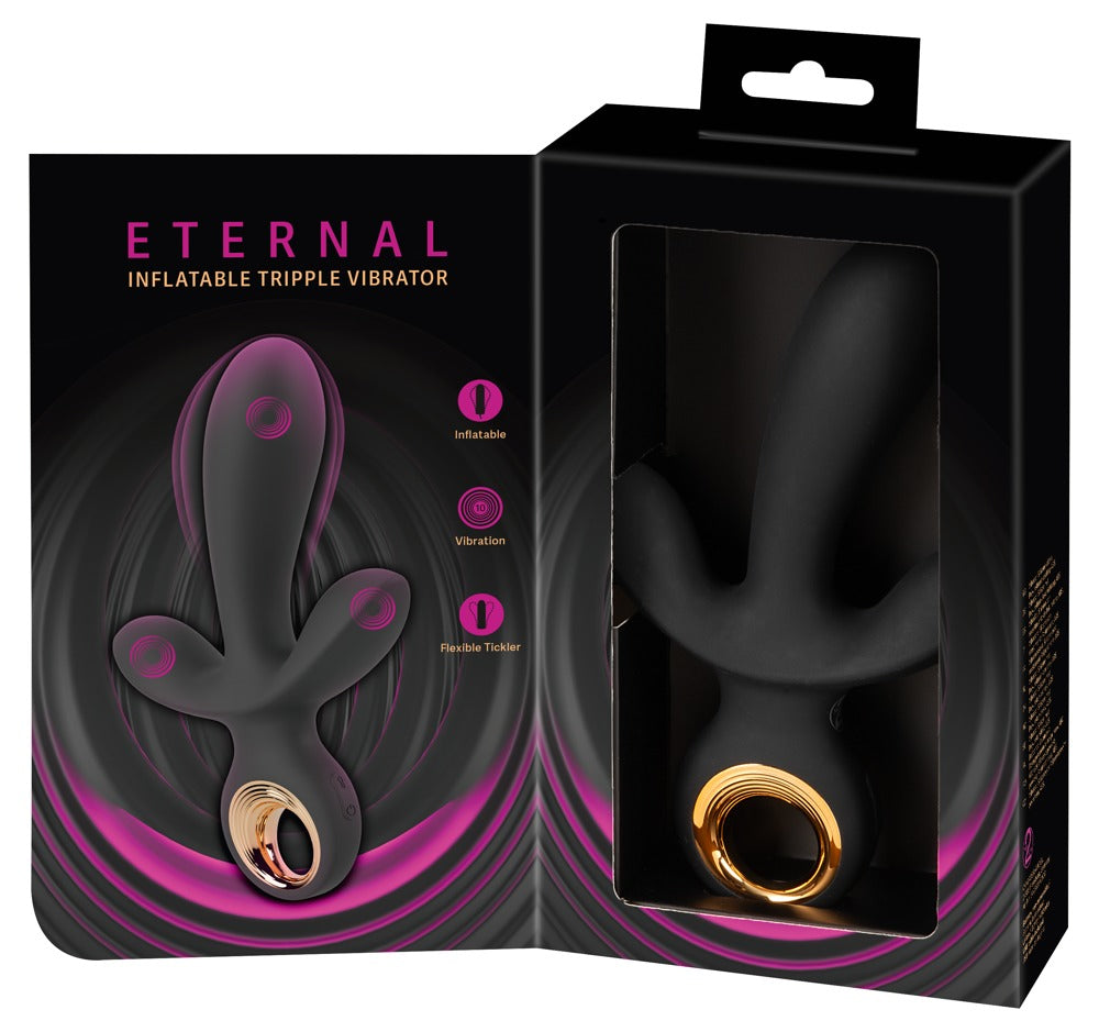 Vibrador Triple Hinchable Eternal - Estimulación Múltiple con 4 Motores