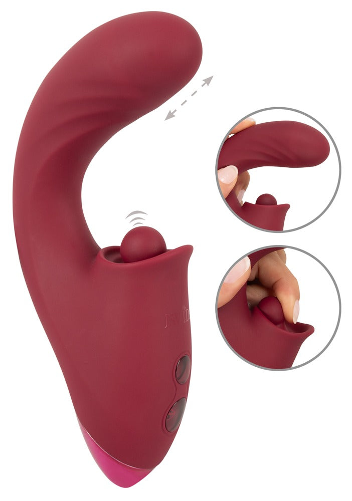 Javida 3 Function Thrusting - Vibrador con Función de Empuje y Estimulador de Clítoris