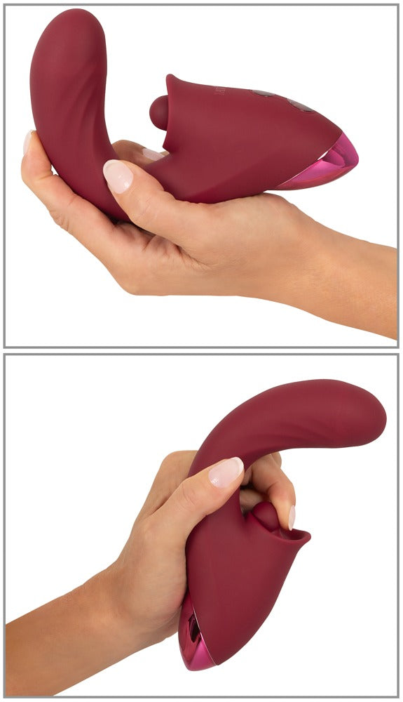 Javida 3 Function Thrusting - Vibrador con Función de Empuje y Estimulador de Clítoris