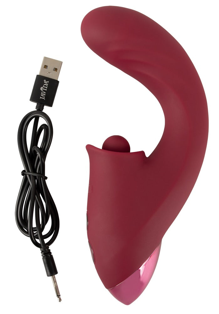 Javida 3 Function Thrusting - Vibrador con Función de Empuje y Estimulador de Clítoris