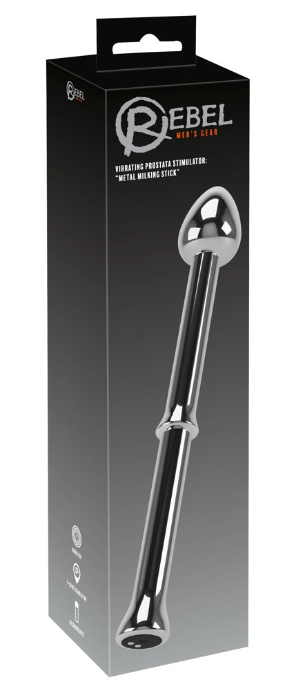 Rebel Metal Milking Stick - Estimulador de Próstata Vibrador con Punta Cónica