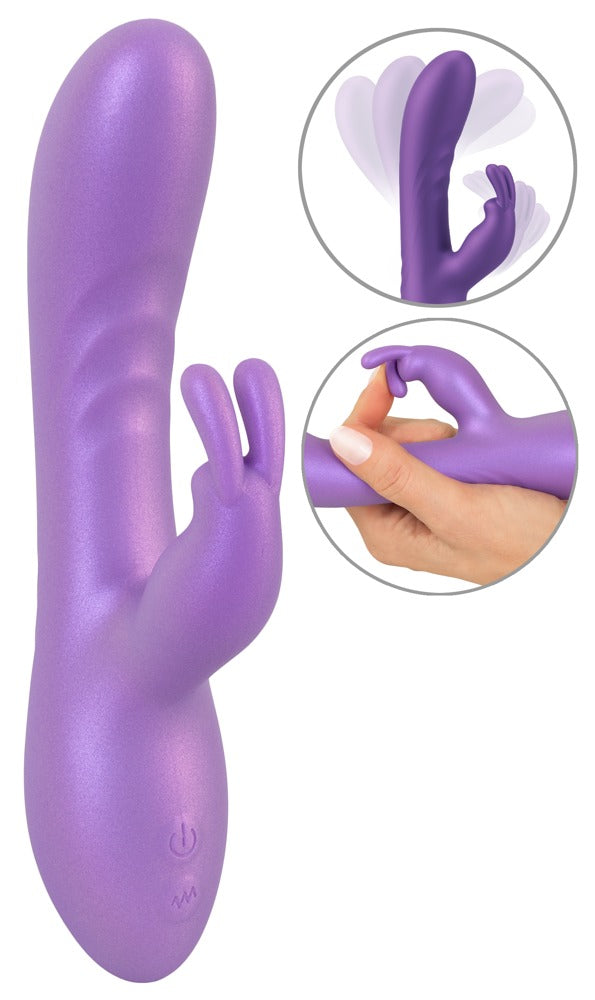 Sweet Smile Flexible Rabbit - Vibrador Clítoris Doble Estimulación Metalizado