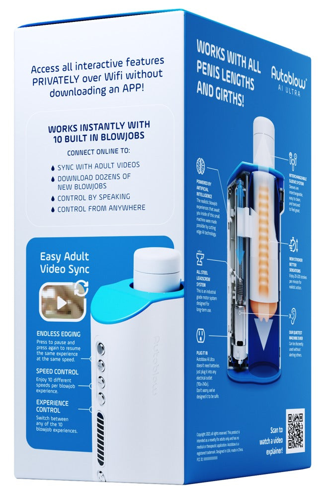 Autoblow AI Ultra EU Plug - Masturbador Inteligente con IA y Vídeos Sincronizados