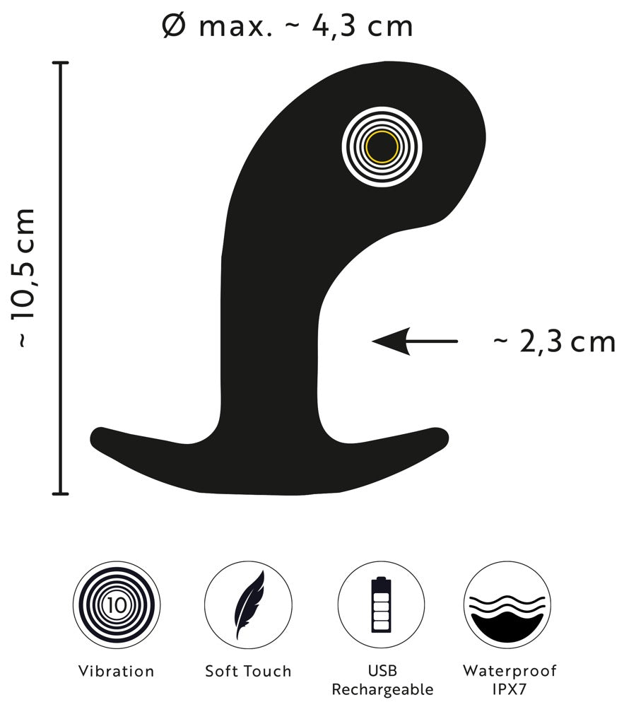 ANOS Big Head Prostate Plug - Vibrador Anal con Estimulación de Próstata