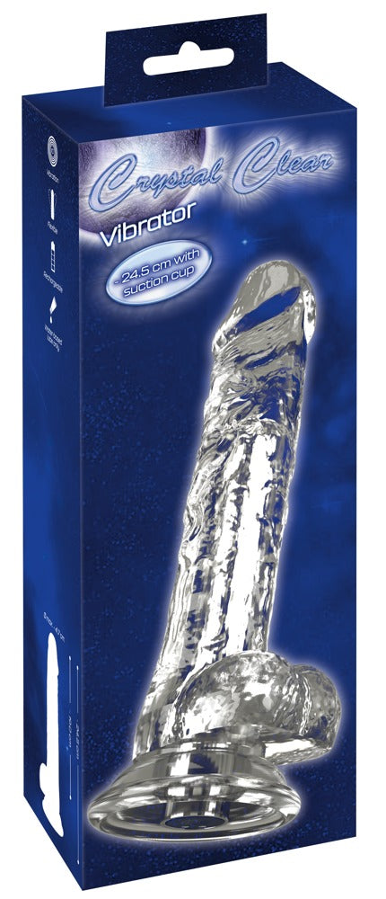 Crystal Clear Vibrador Realista 24.5cm - 10 Modos de Vibración