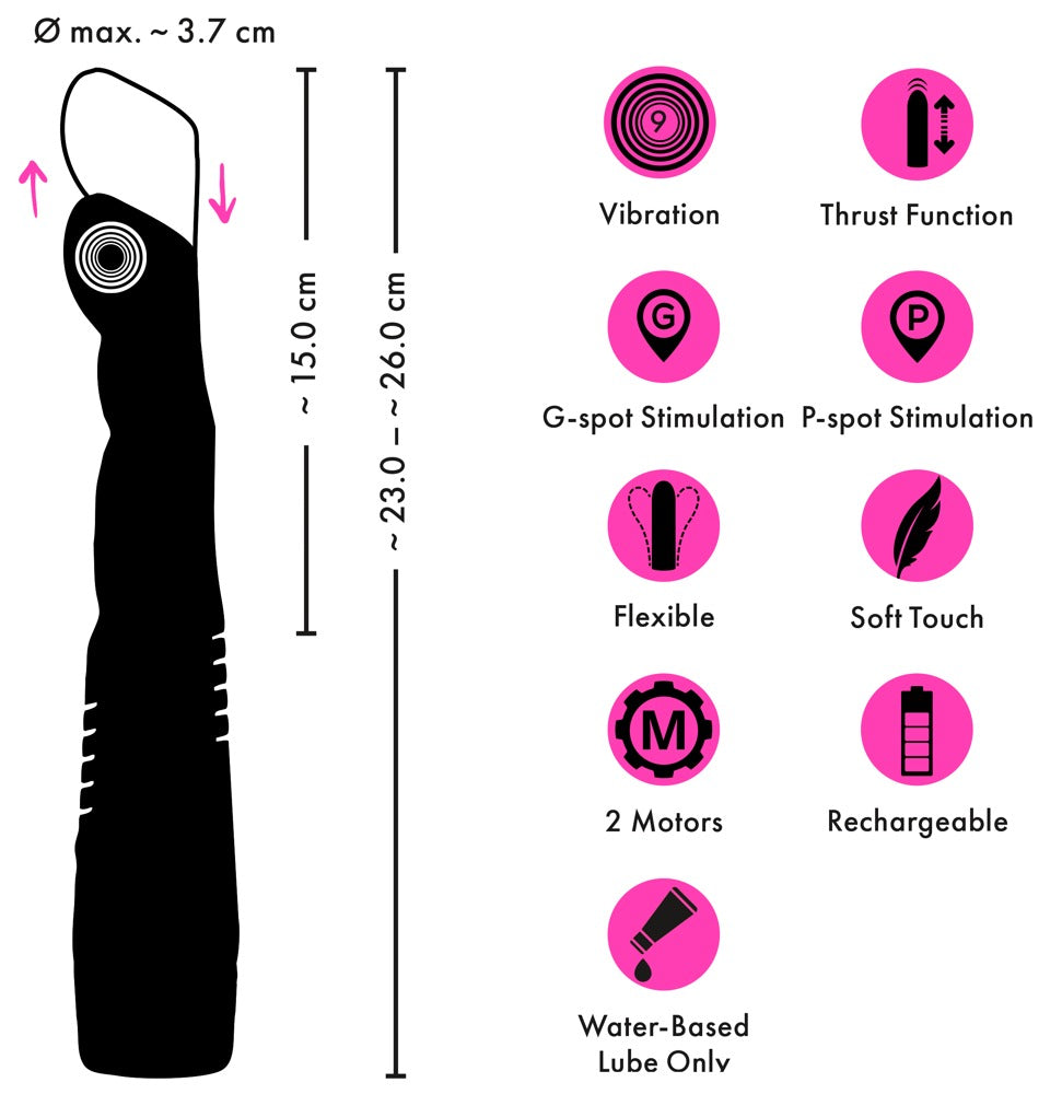 CC G and P-Spot Thrusting Finger - Vibrador de Empuje con Base de Succión