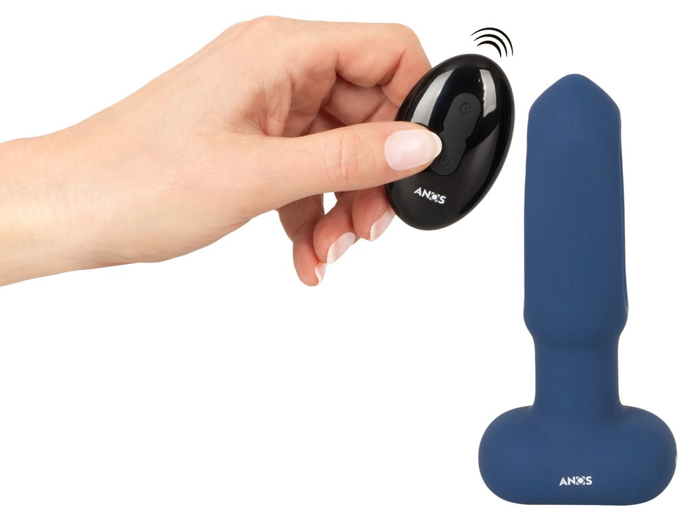 ANOS Flickering Tongue Butt Plug - Vibrador Anal con Lengüeta Motorizada y Mando a Distancia