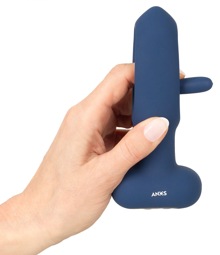 ANOS Flickering Tongue Butt Plug - Vibrador Anal con Lengüeta Motorizada y Mando a Distancia