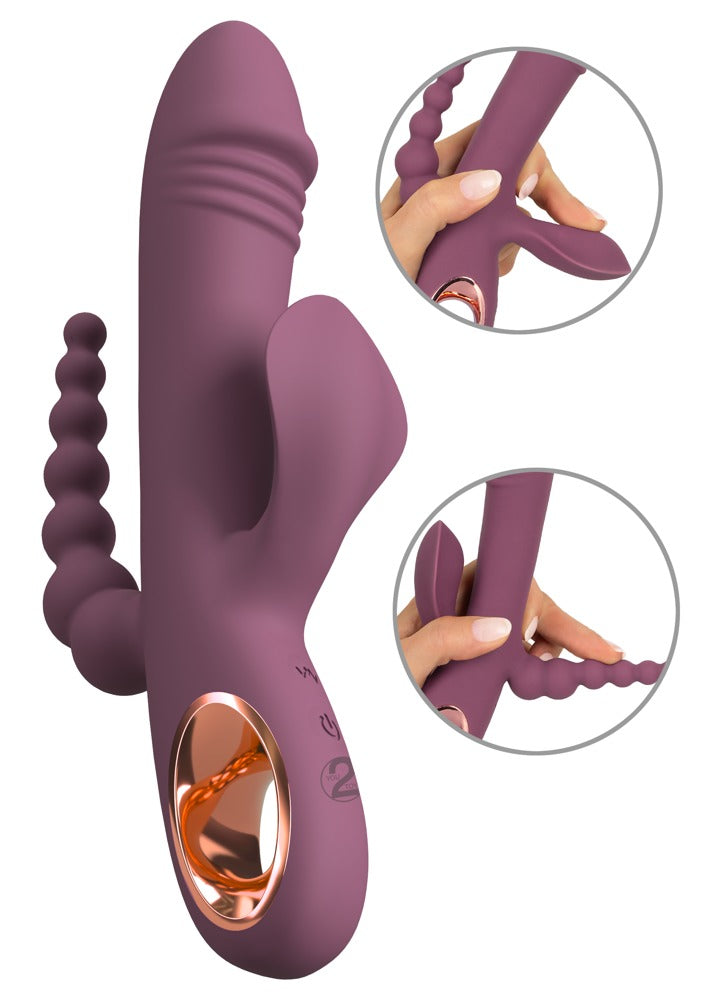 Slim Triple Plum - Vibrador 3 en 1 Recargable You2Toys