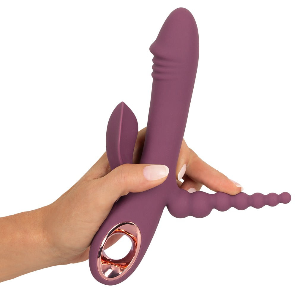 Slim Triple Plum - Vibrador 3 en 1 Recargable You2Toys