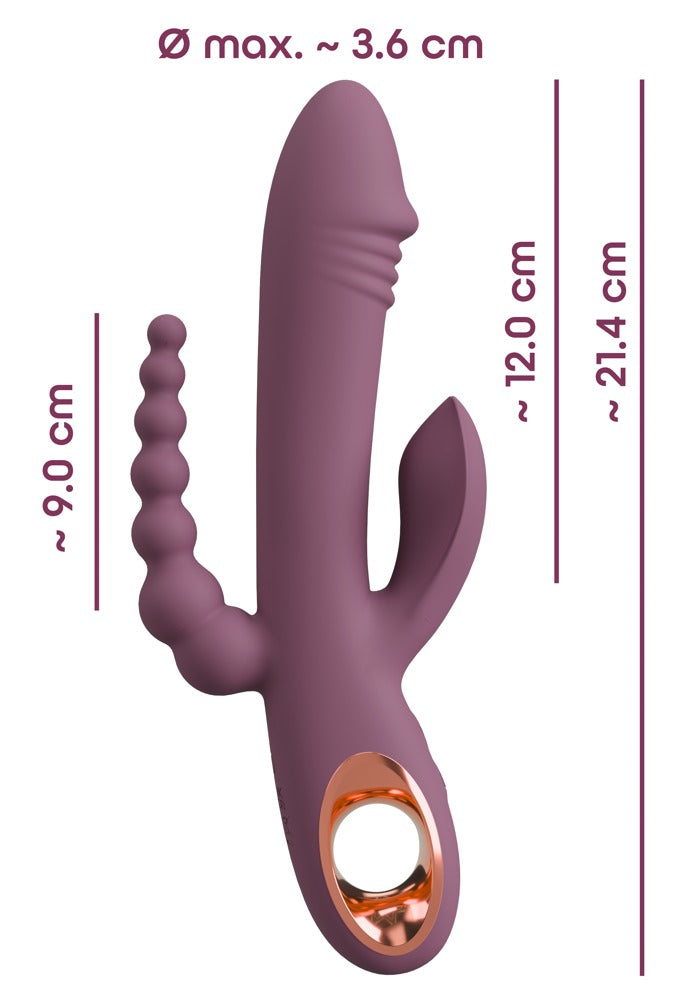 Slim Triple Plum - Vibrador 3 en 1 Recargable You2Toys