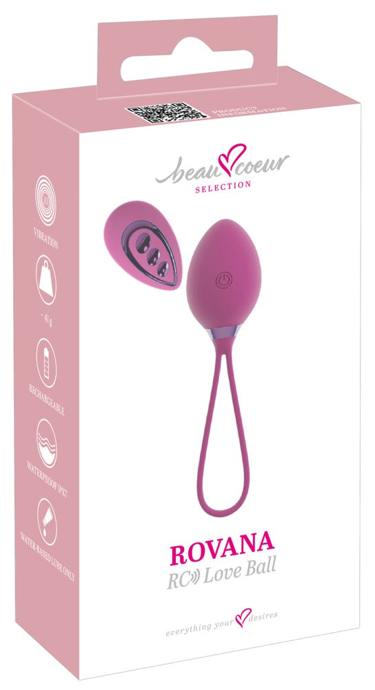 Beau Coeur Rovana RC Love Ball - Huevo Vibrador con Control Remoto