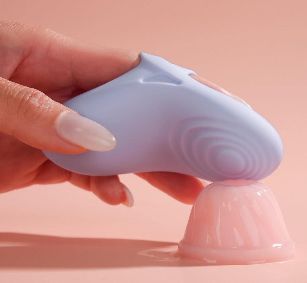 Echo 2 Sky Blue - Vibrador de Dedo Inteligente con Calor