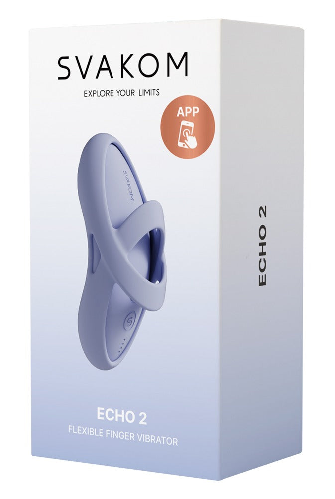Echo 2 Sky Blue - Vibrador de Dedo Inteligente con Calor