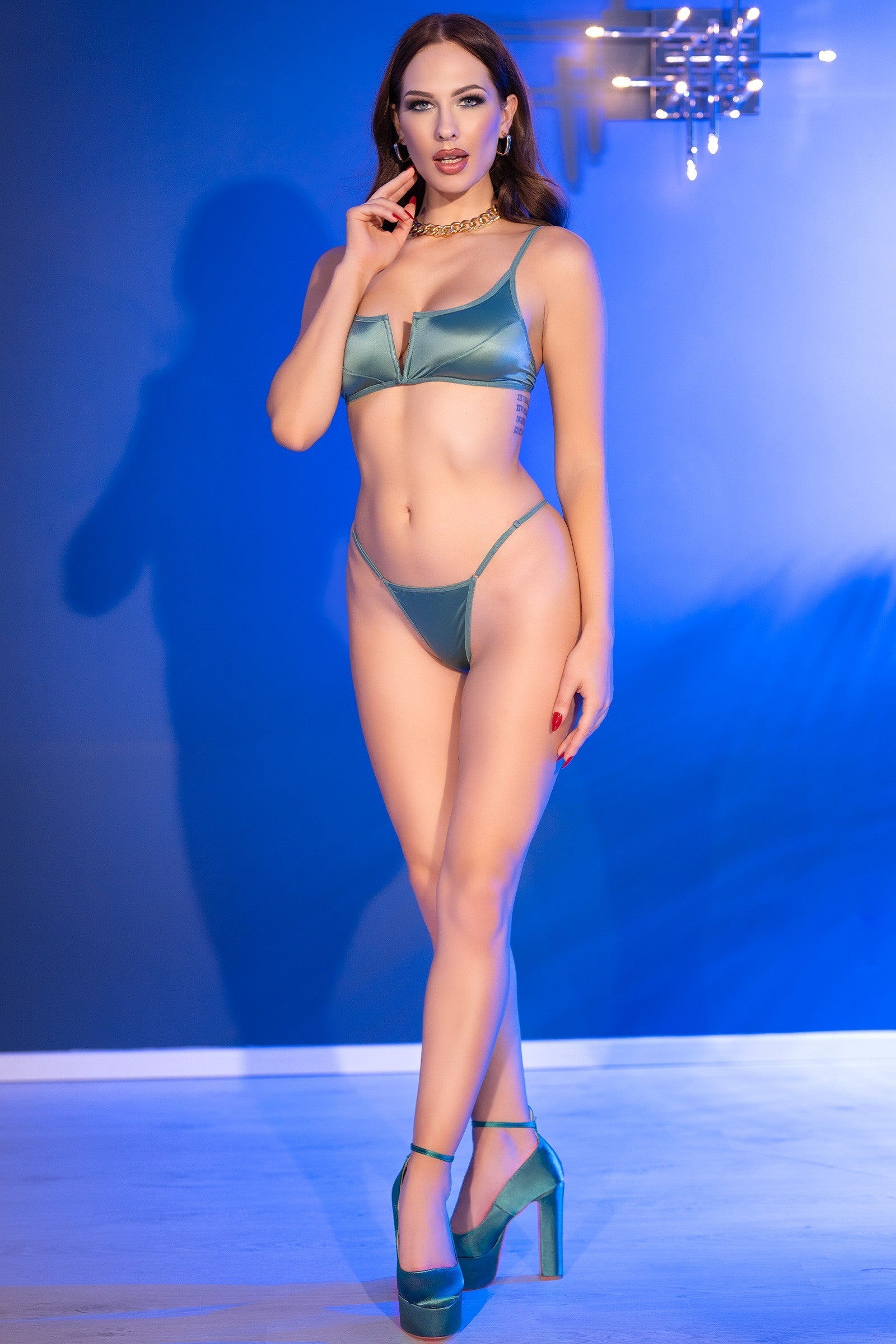BIKINI CR-4668 CHILIROSE VERDE
