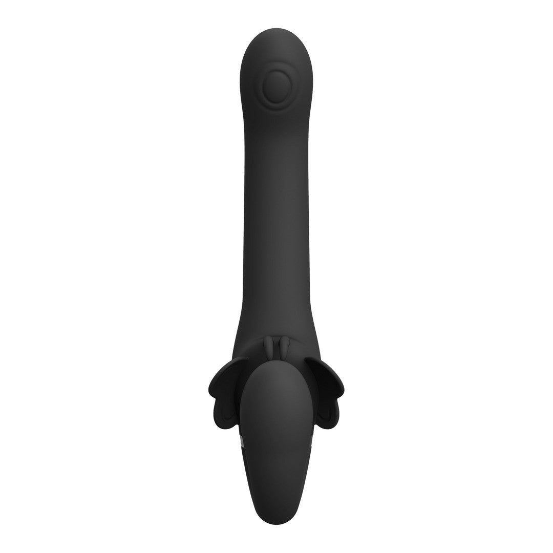 STRAP-ON SIN ARNÉS SATU PULSE-WAVE AND VIBRATING PRETO VIVE