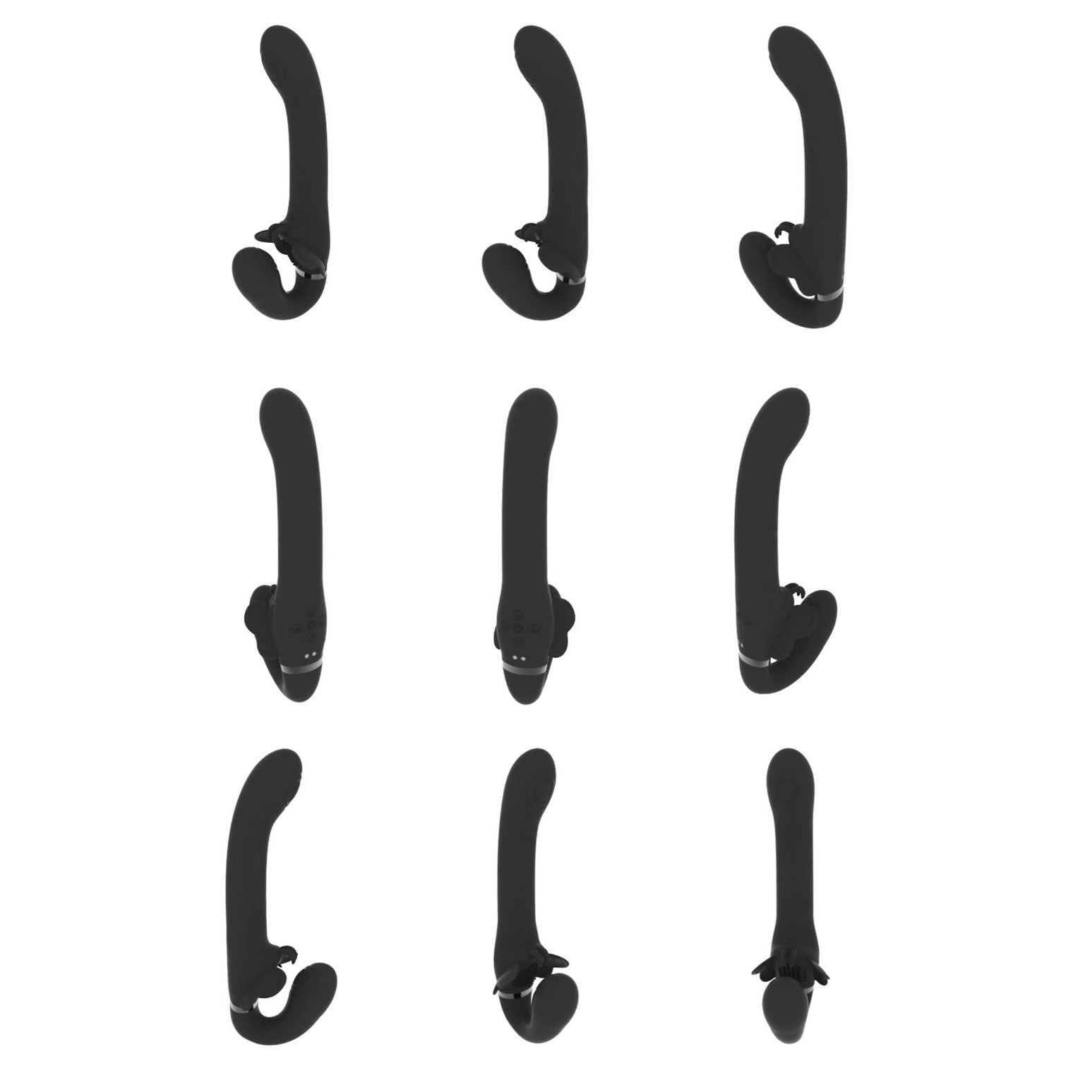 STRAP-ON SIN ARNÉS SATU PULSE-WAVE AND VIBRATING PRETO VIVE