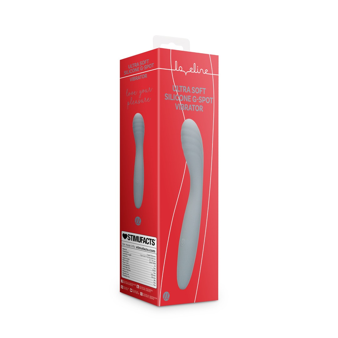 VIBRADOR ULTRA SOFT SILICONE G-SPOT BASALT GREY LOVELINE