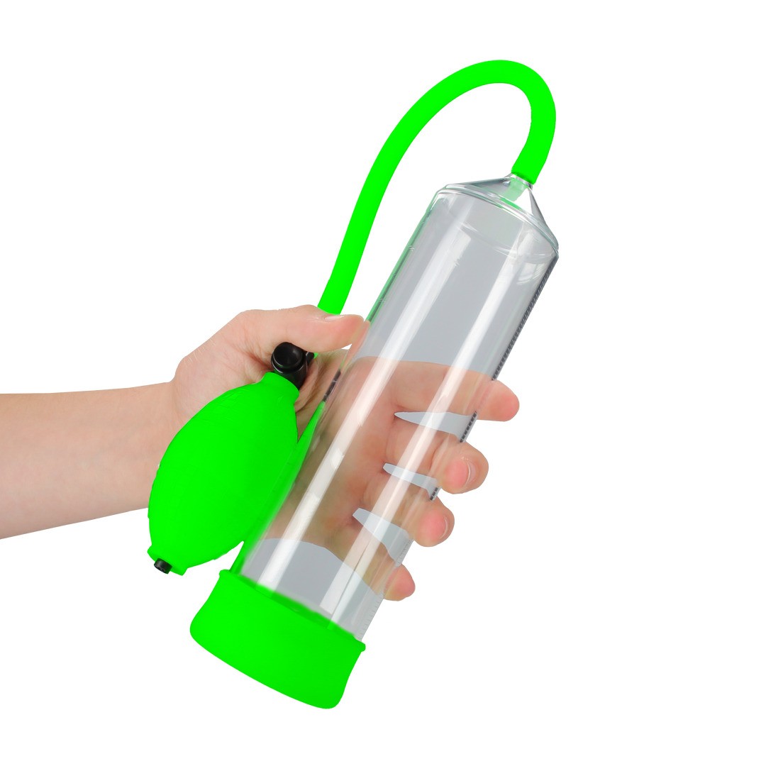 BOMBA PARA EL PENE FLUORESCENTE CLASSIC PUMP GLOW IN THE DARK OUCH!