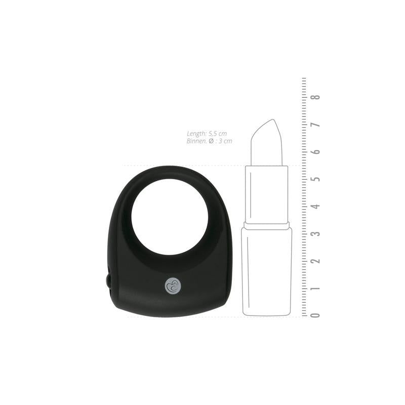 Anillo para Pene con Vibración Silicona - Negro