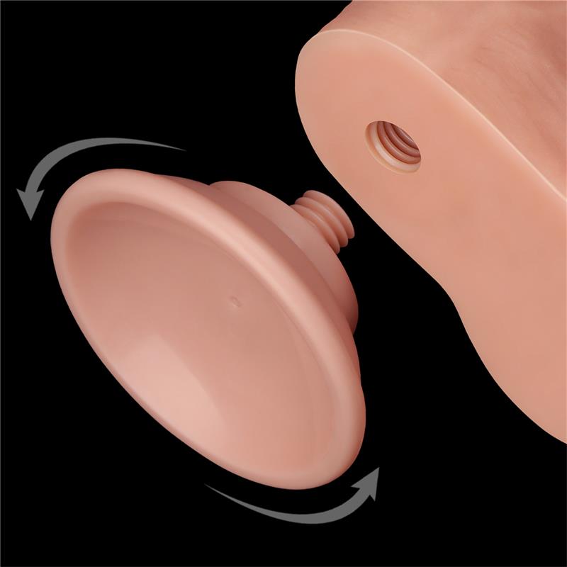 Dildo Dual Layer Piel Deslizante Retractil 8.5