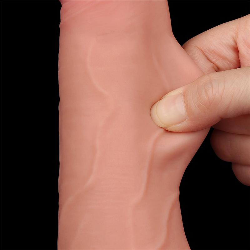 Dildo Dual Layer Piel Deslizante Retractil 8.5