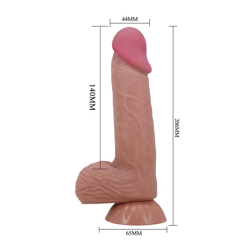 Dildo Realista Piel Deslizante Retractil 20.6 cm