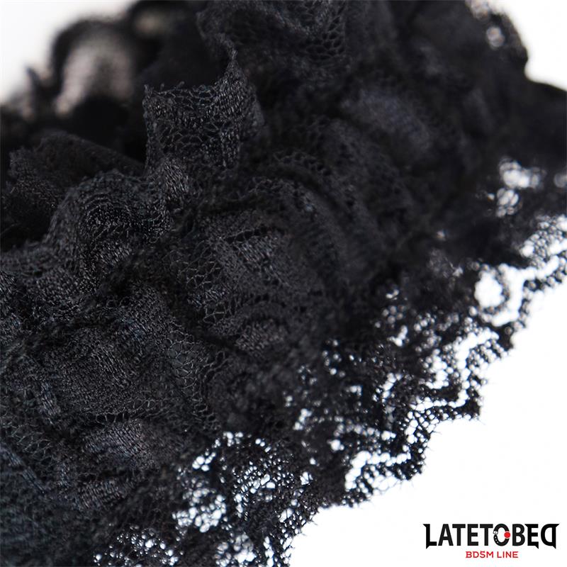 Esposas para Pies de Encaje Elástico Negro