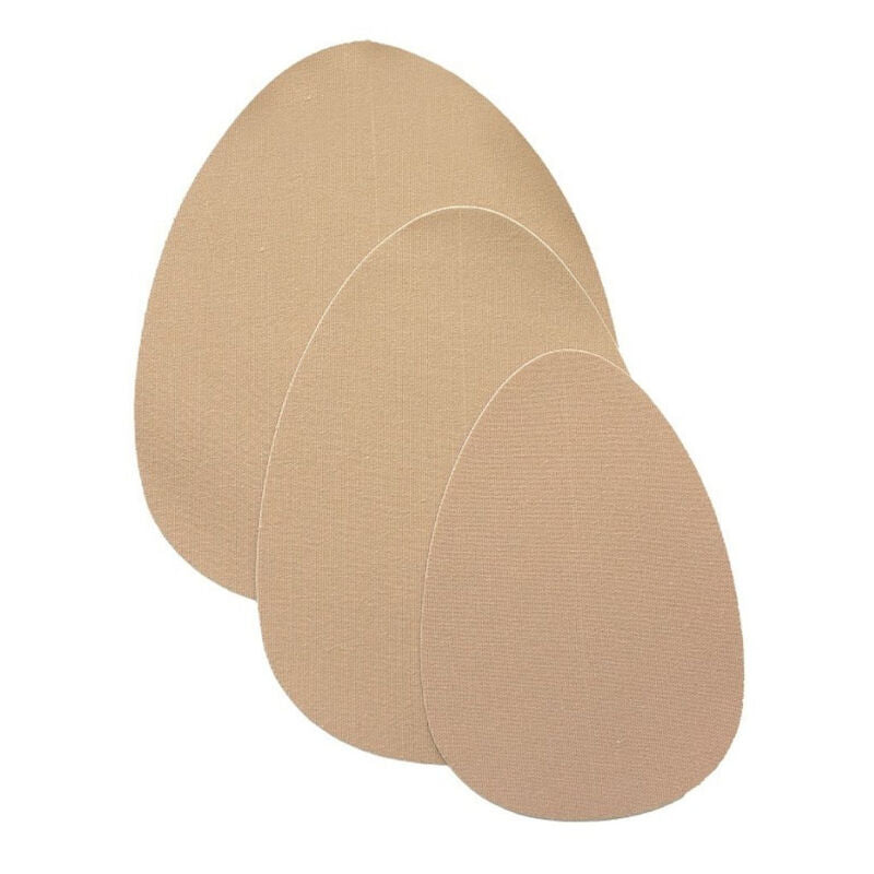 Bye Bra Breasts Enhancer - 3 Pares de Copas de Satén Beige Talla F/H