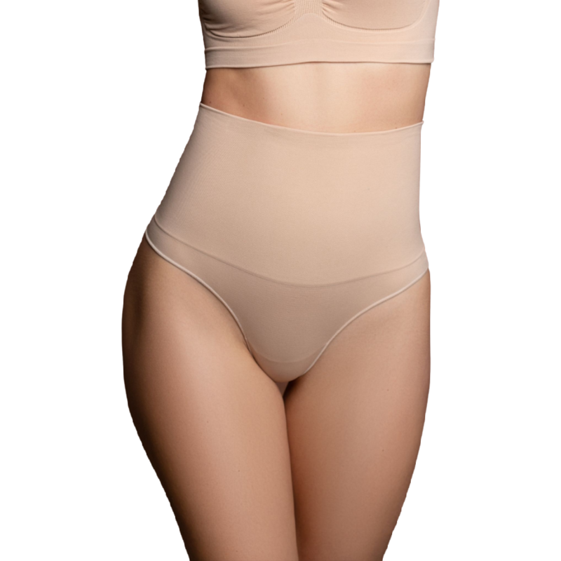 Bye Bra Thong Style Seamless Girdle Beige - Faja sin costuras Talla M