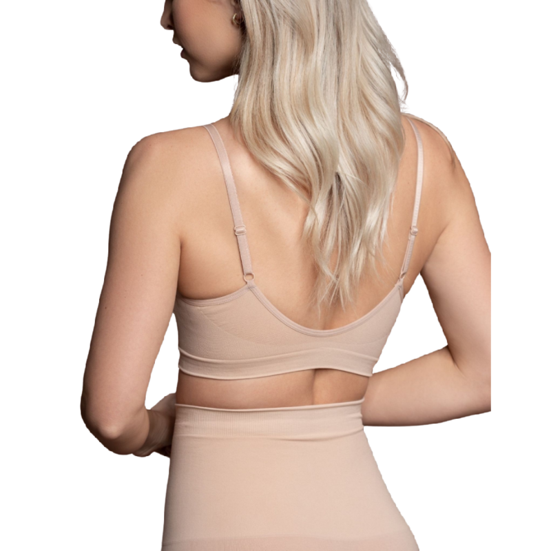 Bye Bra Sostén Sin Costuras Control Medio Beige Talla XL