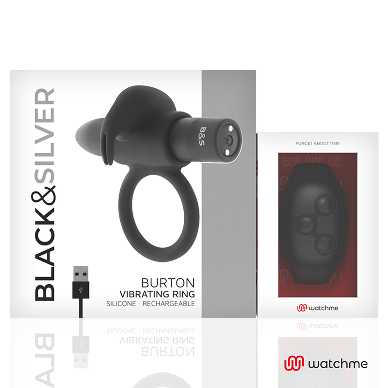 BLACK&SILVER Burton Remote Control Cockring WatchMe