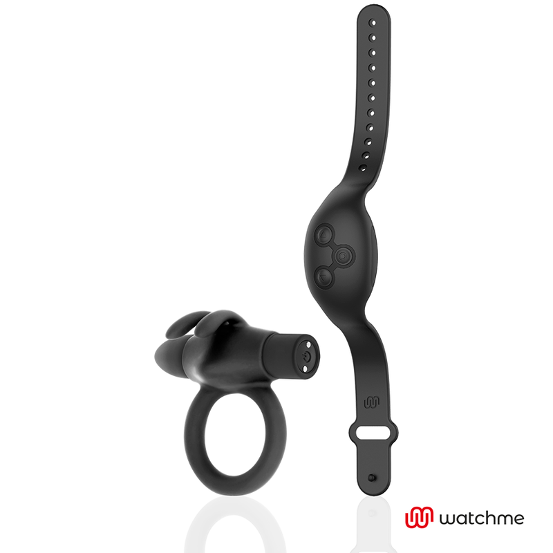 Black&Silver Agron Remote Control Cockring WatchMe