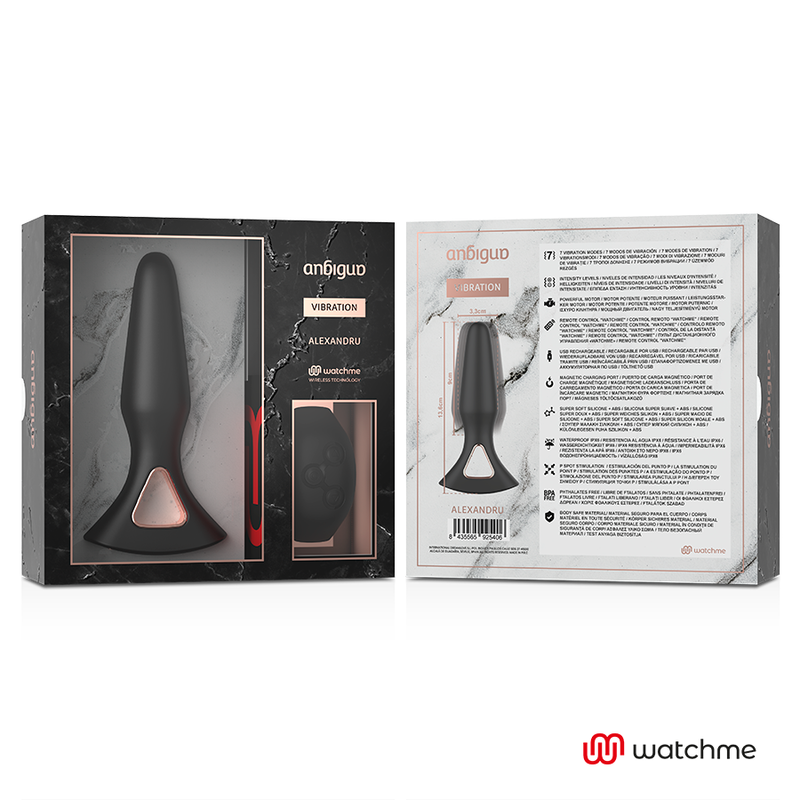 Plug Anal Control Remoto Watchme - Silicona Médica con 7 Modos de Vibración