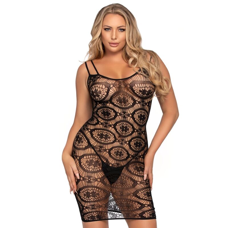 Leg Avenue Daisy Crochet Mini Dress - Vestido Mini Seductor Talla Única