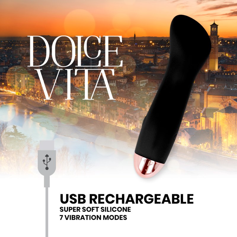 Dolce Vita Vibrador Recargable One Negro 10 Velocidades
