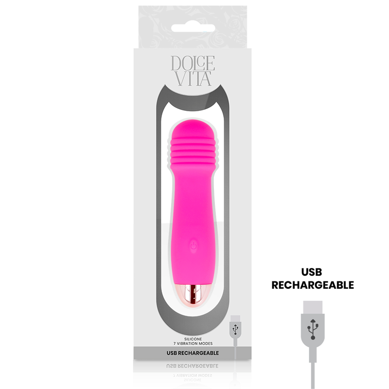 Dolce Vita Vibrador Recargable Three Pink - 7 Velocidades