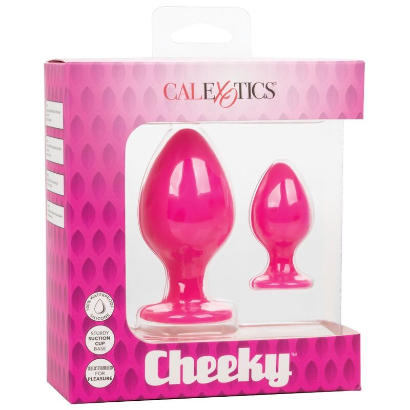Kit Cheeky Buttplug Rosa - 2 Plugs Anales de Silicona con Ventosa