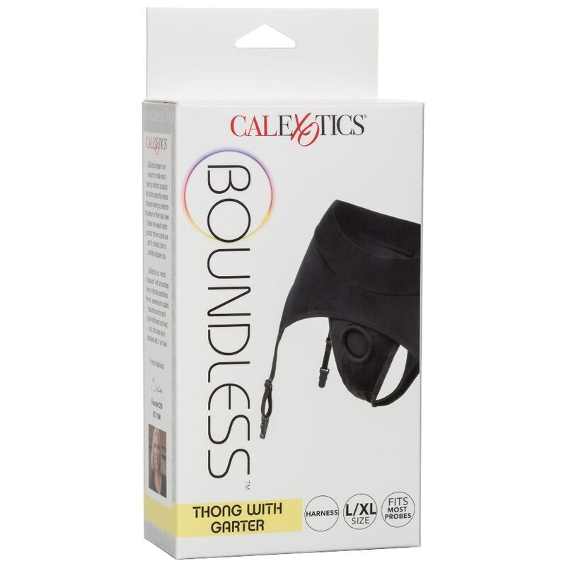 CalExotics Boundless Thong with Garter L/XL