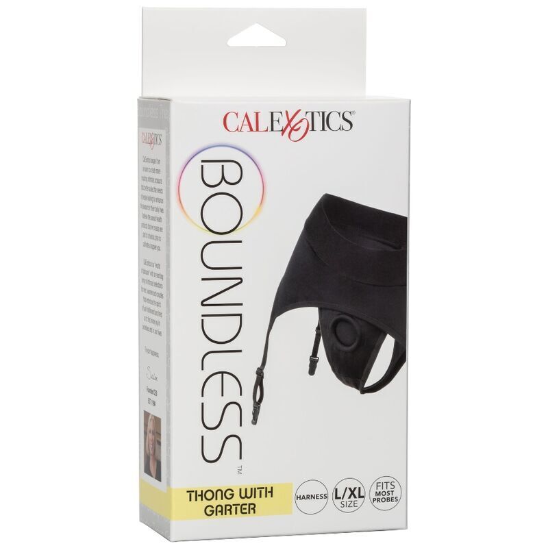 CalExotics Boundless Thong with Garter S/M