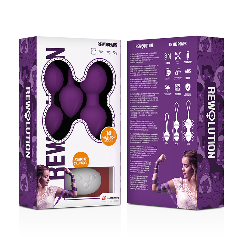 Rewolution Rewobeads - Bolas Vibrantes con Control Remoto y Tecnología WatchMe