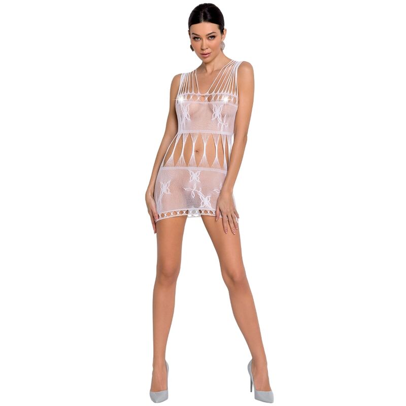 Passion Woman BS090 Bodystocking Blanco Talla Única