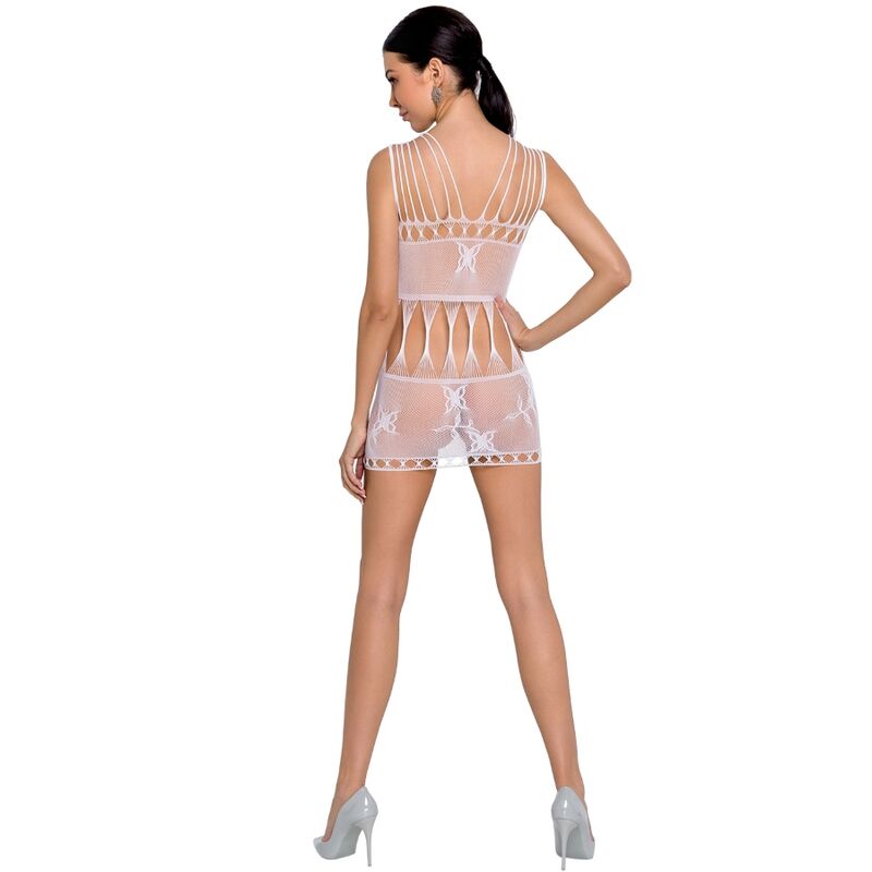 Passion Woman BS090 Bodystocking Blanco Talla Única