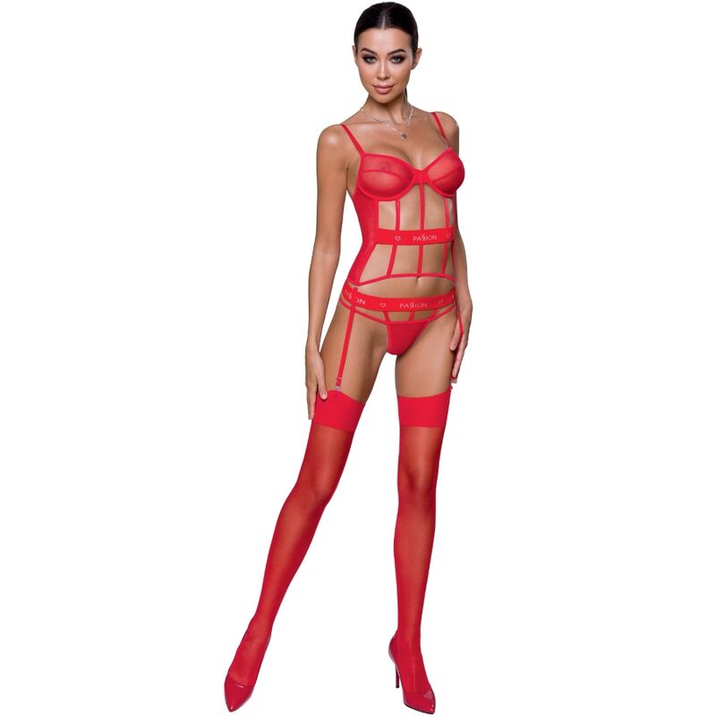 Passion Kyouka Corset Rojo L/XL - Lingerie Fetish de Diseño Sexy
