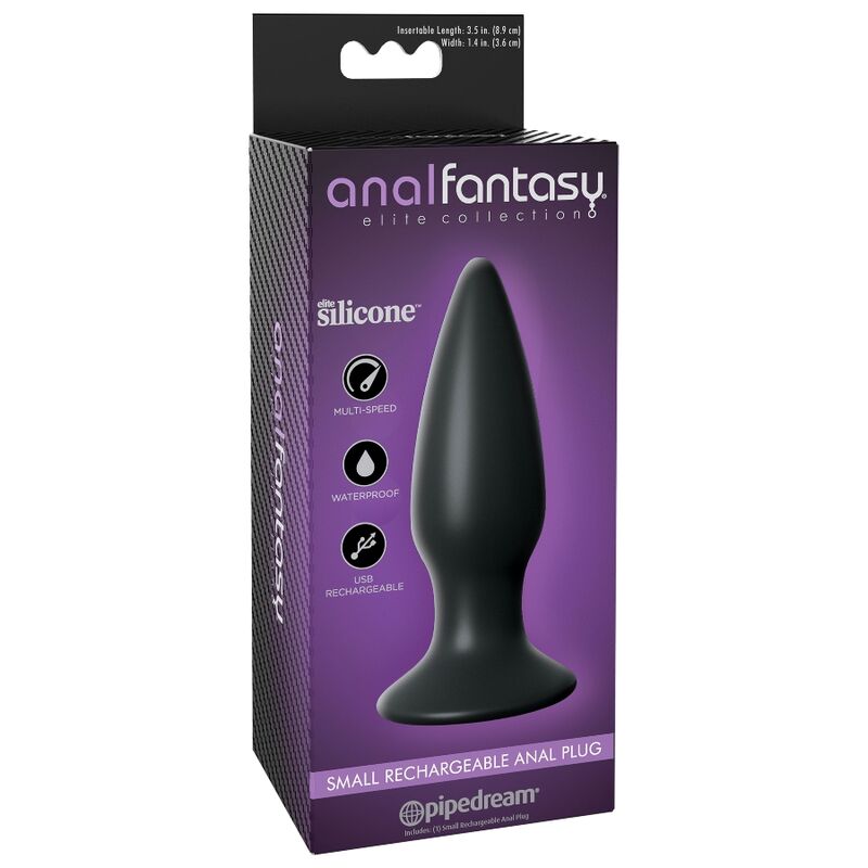 Anal Fantasy Elite Collection Small - Tapón Anal Recargable con Vibración