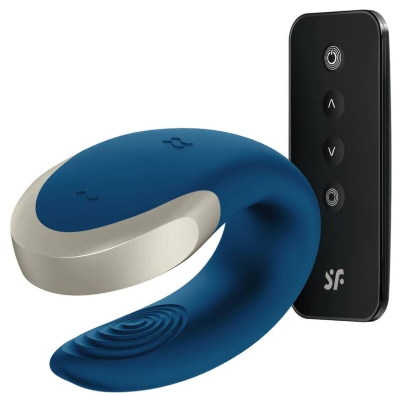 Satisfyer Double Love Luxury - Vibrador para Parejas Bluetooth Azul