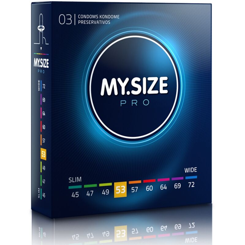 MY SIZE Pro Condoms 53 mm - Pack 3 Unidades | Látex Hipoalergénico