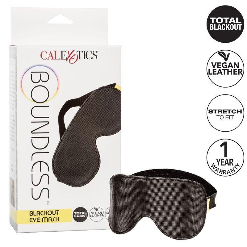 CalExotics Boundless Blackout Eye Mask - Máscara de Privación Sensorial en Cuero Vegano