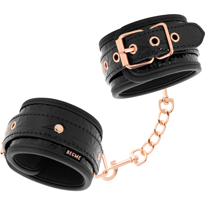 BEGME Black Edition Premium Handcuffs with Neoprene Lining